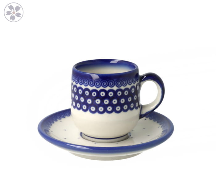 Filiżanka i spodek espresso V 0,1 L Kropki Galia