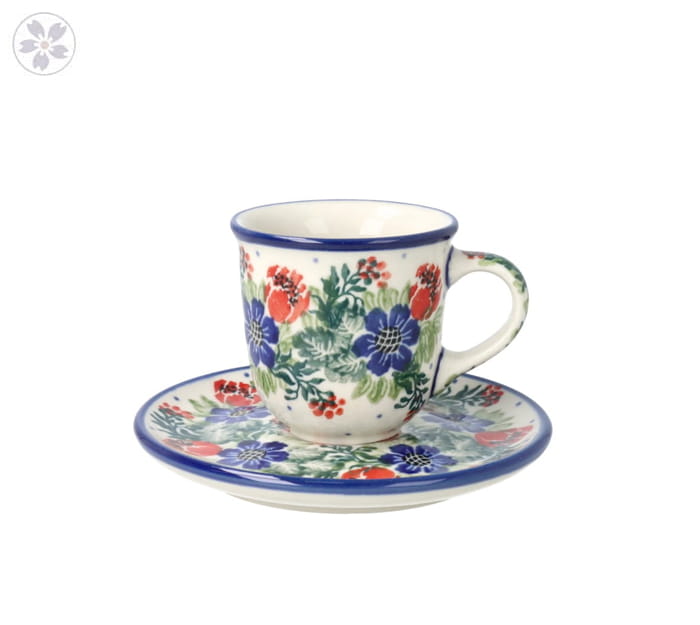 Filiżanka i spodek Ceramika Artystyczna Bolesławiec espresso V 0,06 L B10 dek1535X