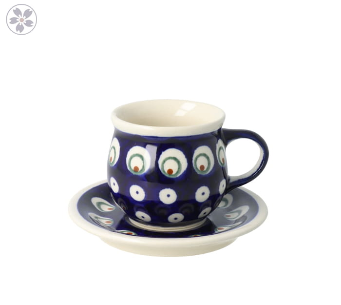 Filiżanka i spodek do podwójnego espresso V 0,07 L Bolesławiec GU1121DEK487