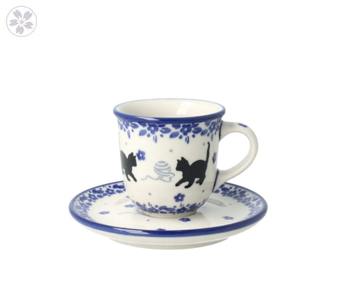 Filiżanka i spodek Ceramika Artystyczna Bolesławiec espresso V 0,06 L B10 dek2588X