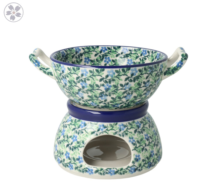 Komplet do fondue C62 Ceramika Artystyczna Bolesławiec dek2349X